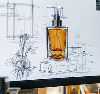 Sketch of perfume bottle