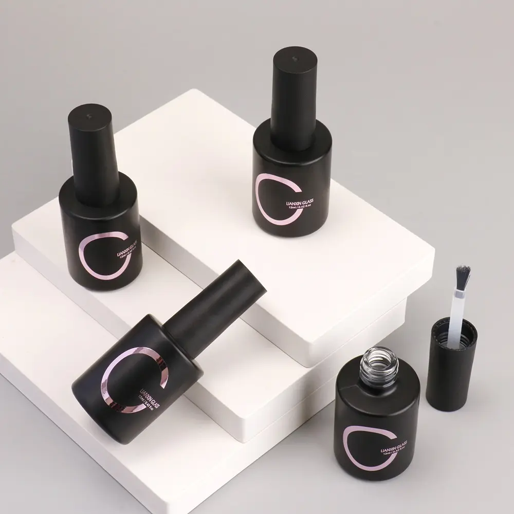 Empty Nail Polish Bottle With Brush