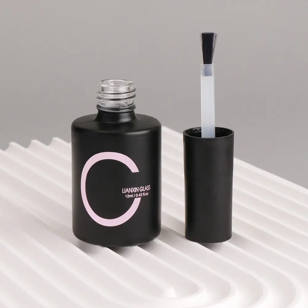Empty Nail Polish Bottle With Brush