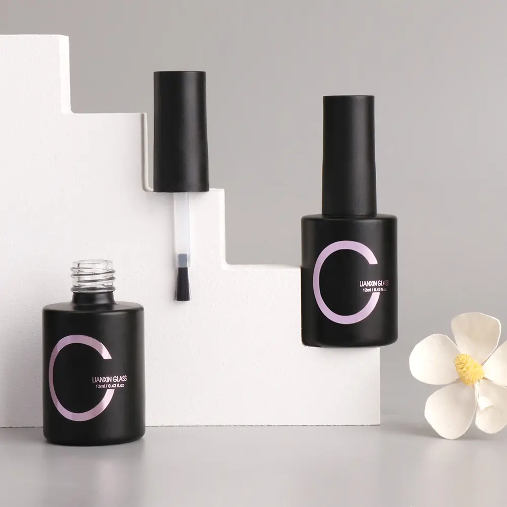 Empty Nail Polish Bottle With Brush