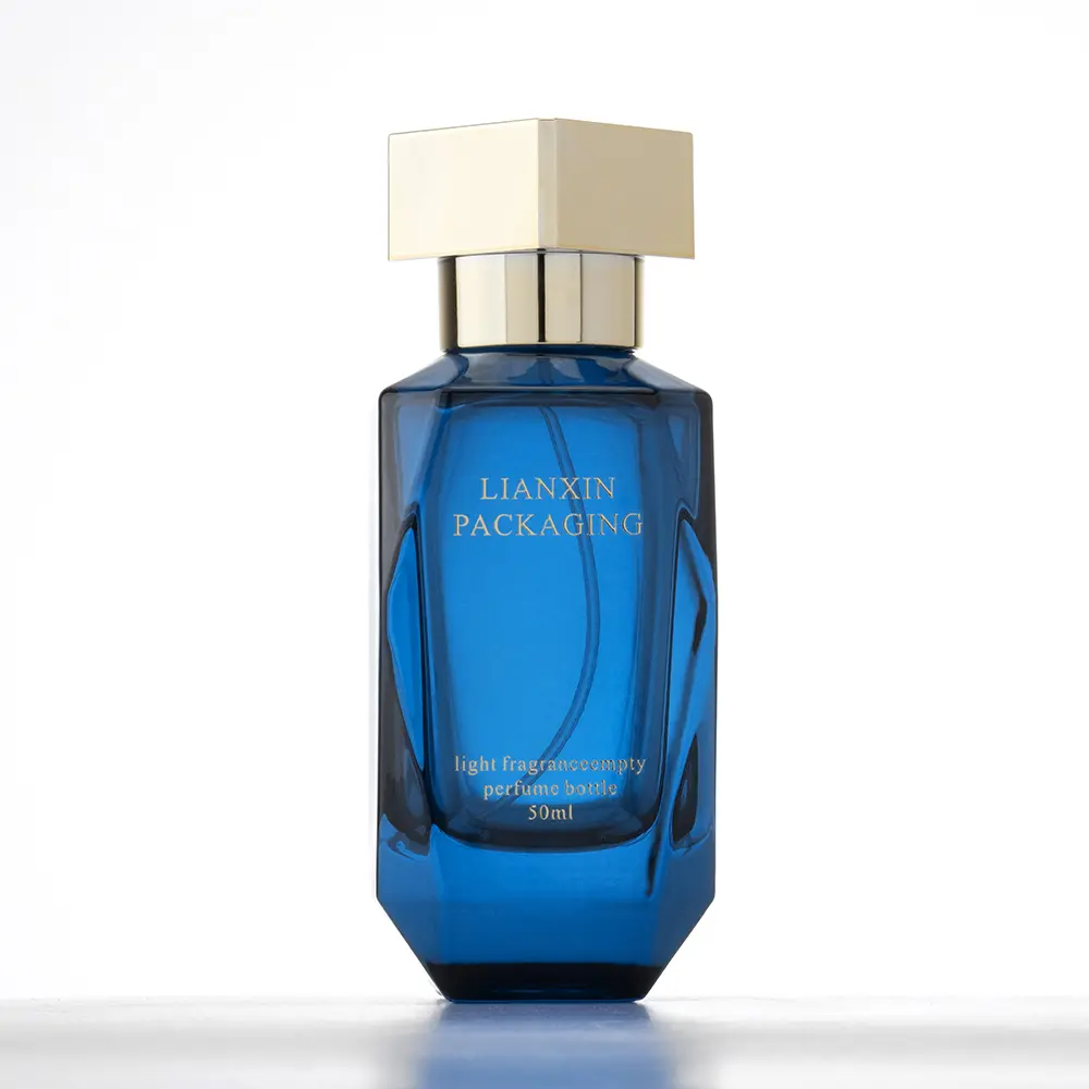 50ml Polygon Blue Perfume Bottle
