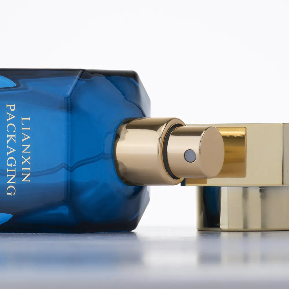 50ml Polygon Blue Perfume Bottle