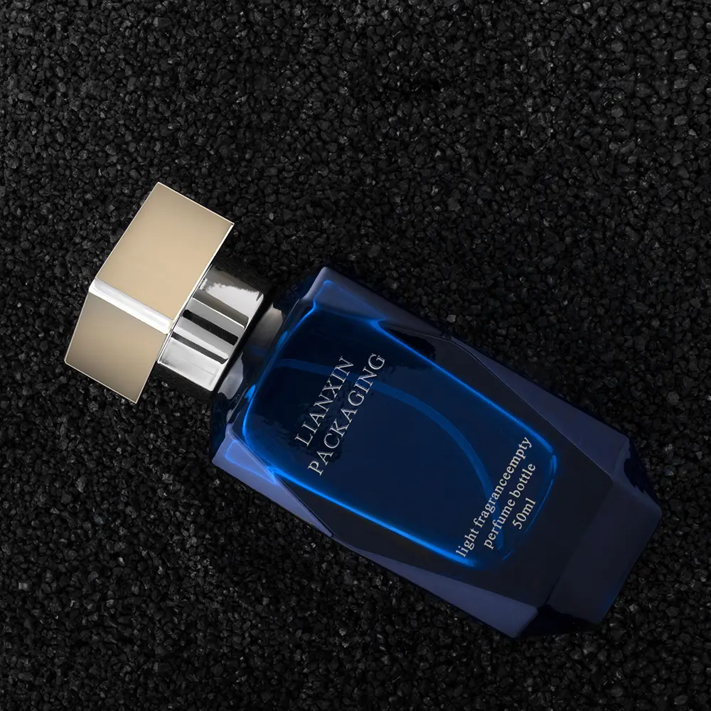 50ml Polygon Blue Perfume Bottle