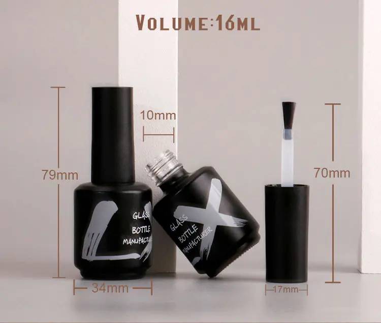 Gel Nail Polish Black Bottle
