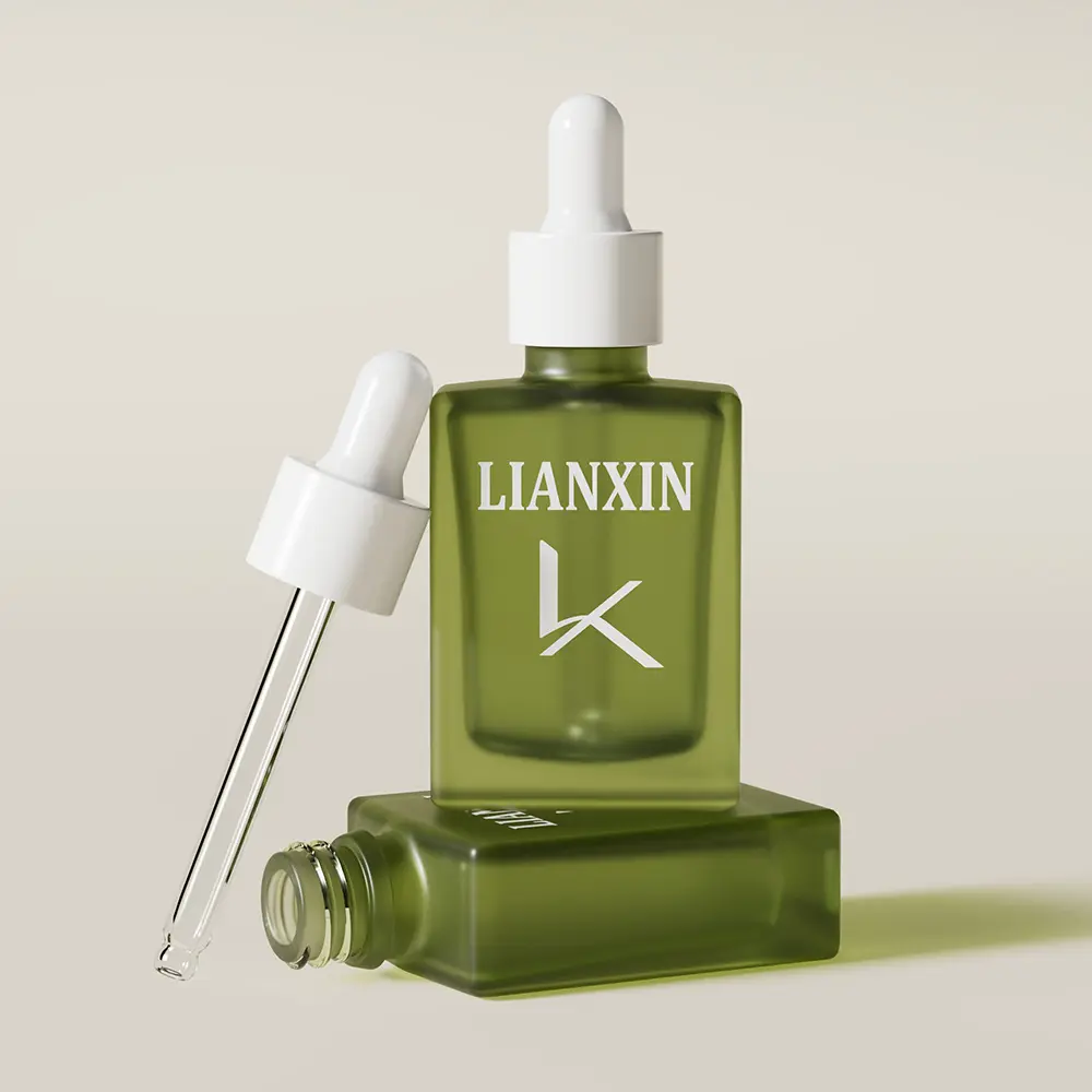 1 oz Square Glass Dropper Bottles