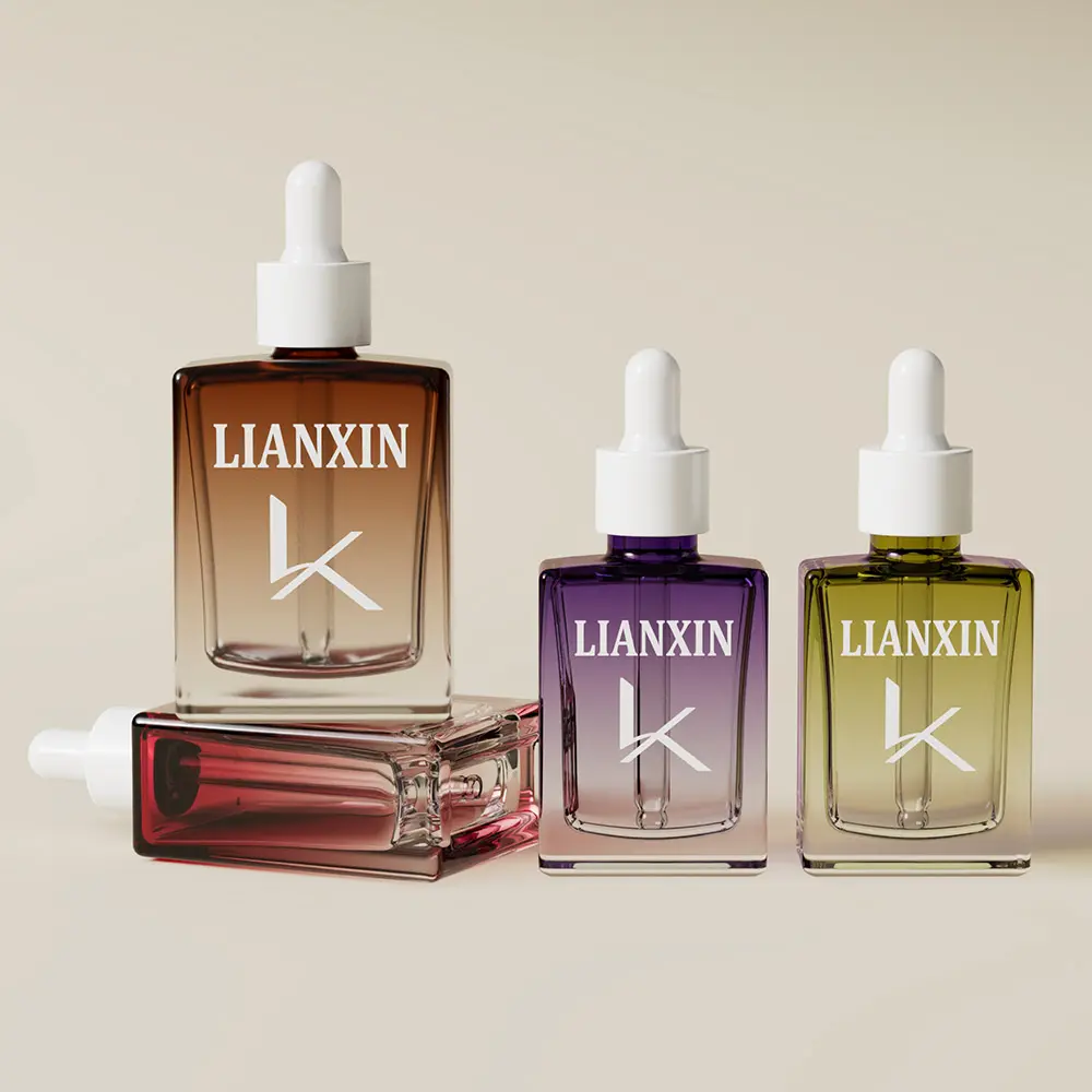 1 oz Square Glass Dropper Bottles