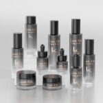 Black Glass Cosmetic Bottles - 1