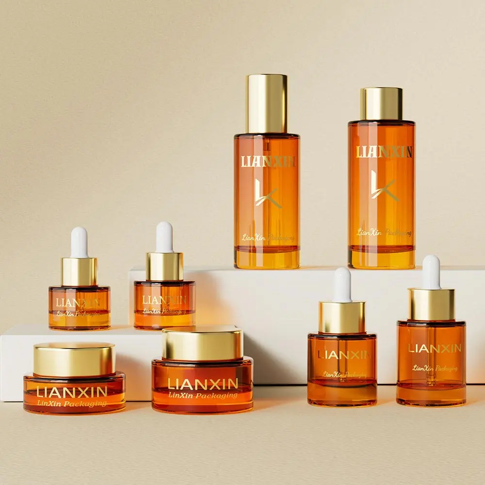 glass cosmetic bottle