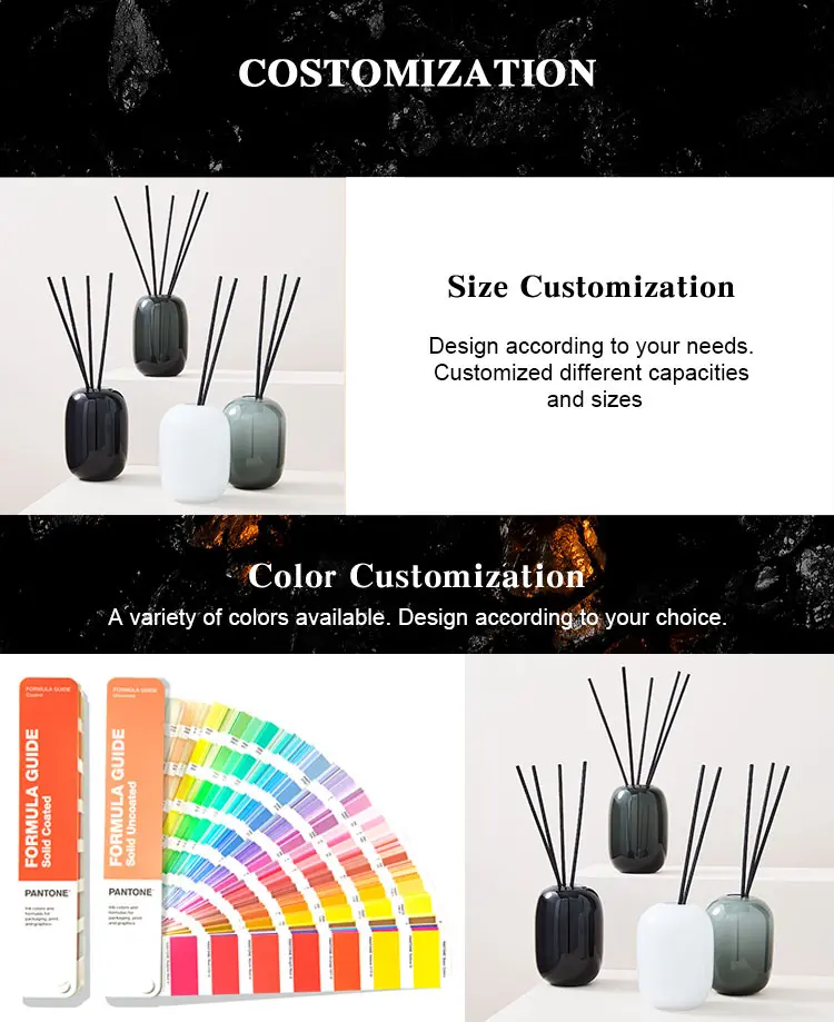 reed diffuser glass bottles details