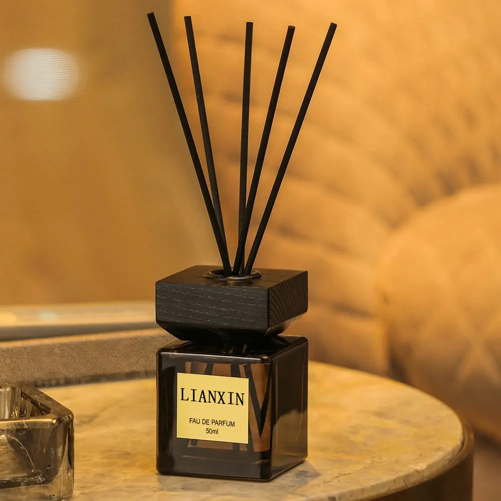 Square Black Reed Diffuser Bottle Empty