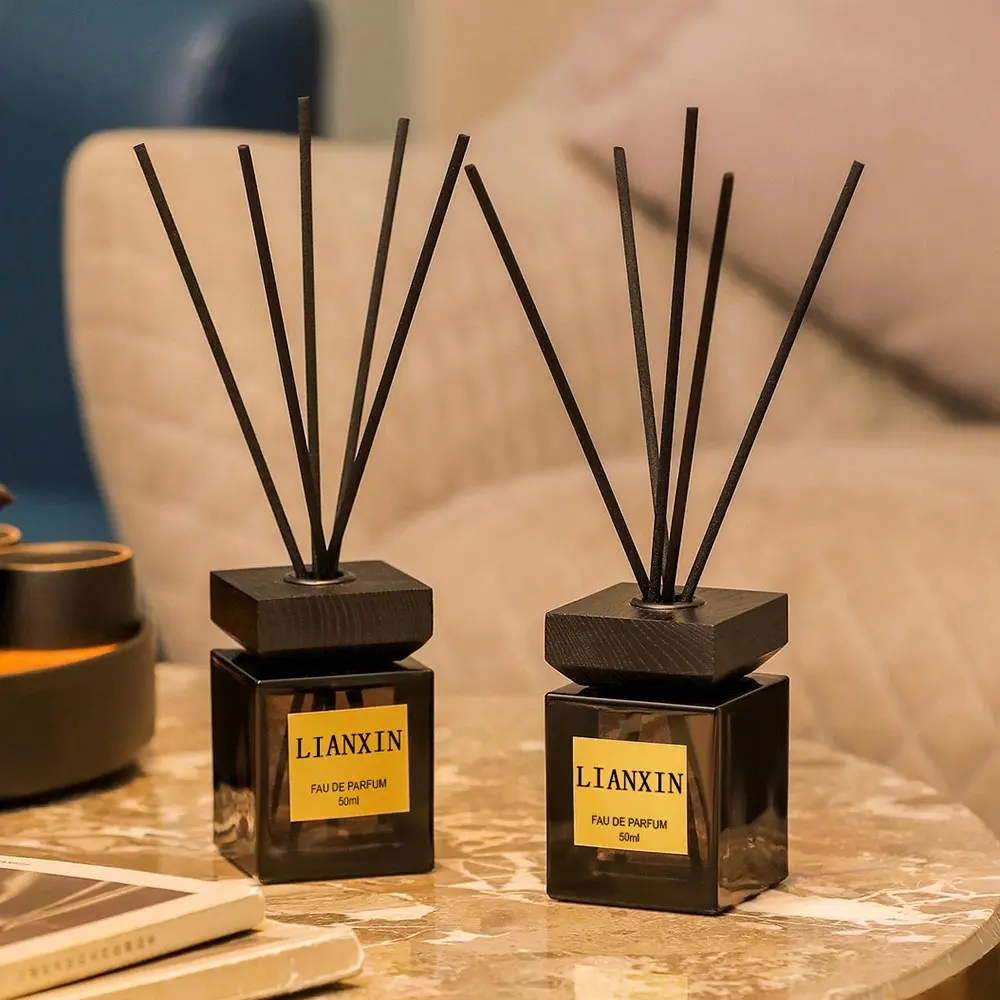 Square Black Reed Diffuser Bottle Empty