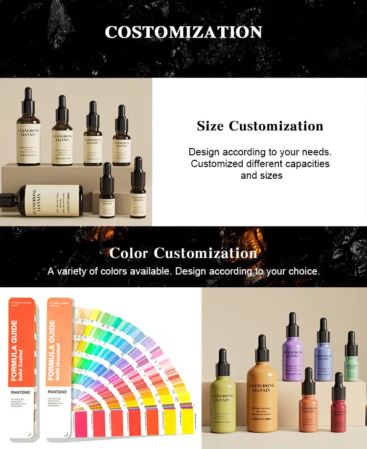 empty essential oil bottles details