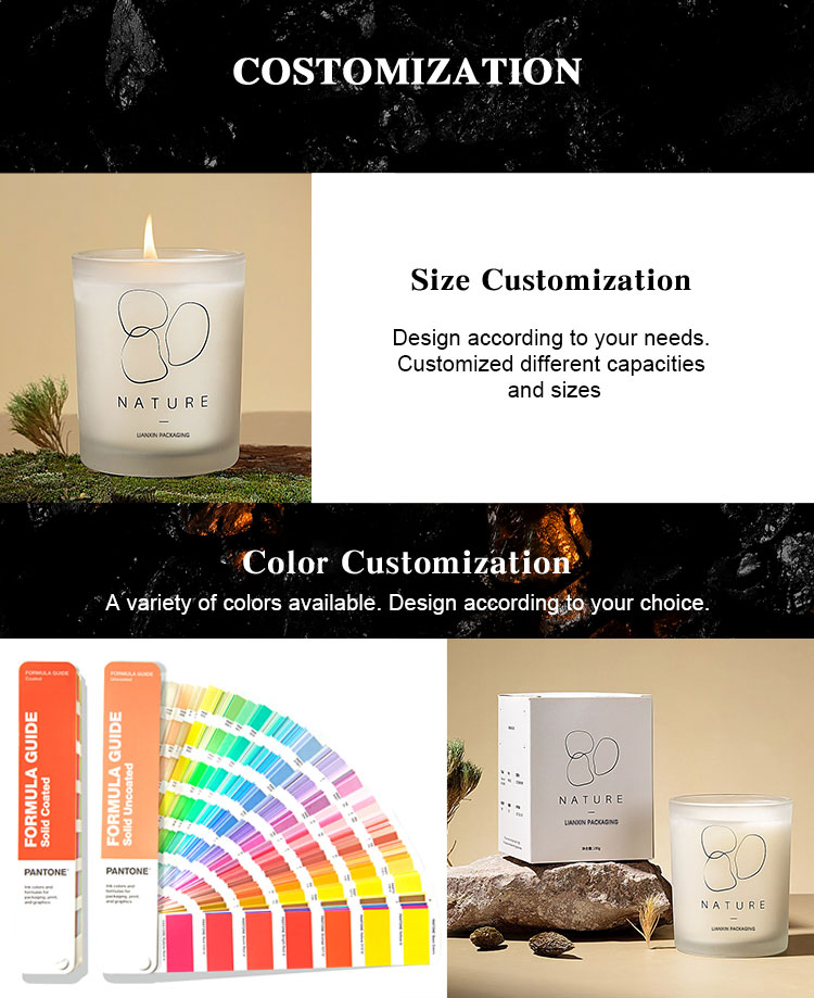 frosted candle jar details