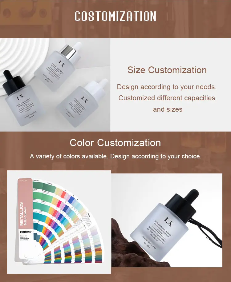 30ml frosted glass dropper bottles