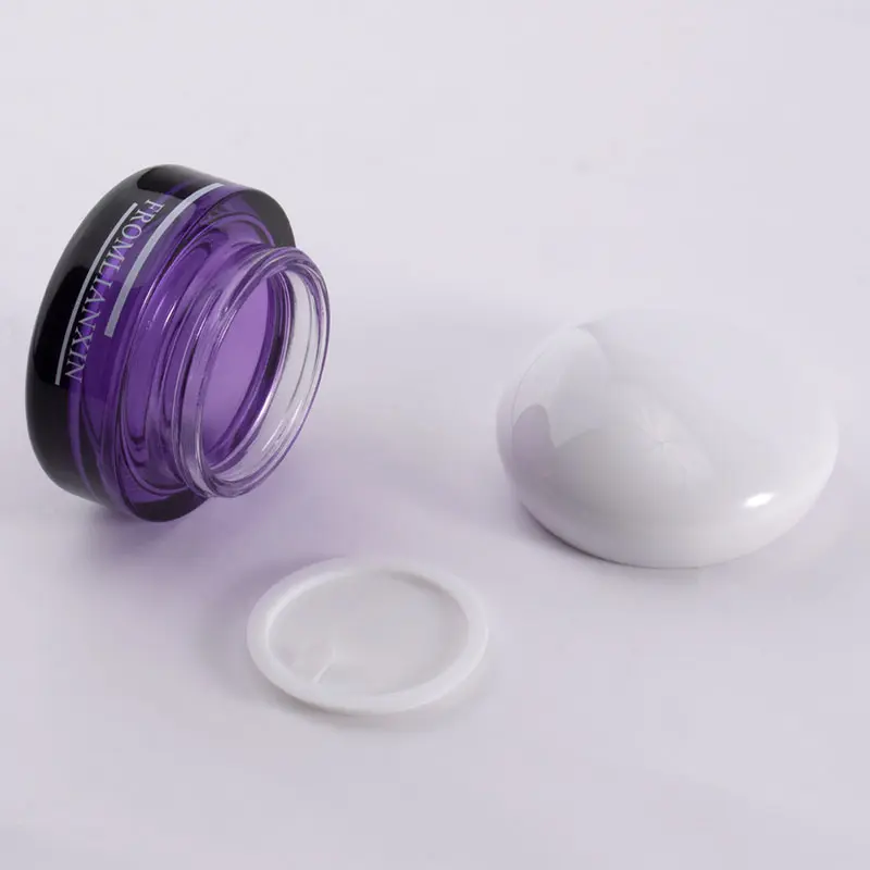 Luxury Purple Skincare Glass Jar