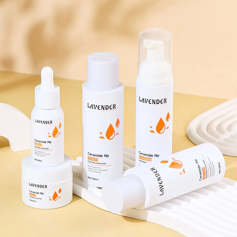 white recycled plastic cosmetic containers