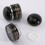 Black Round Cosmetic Jar - 1