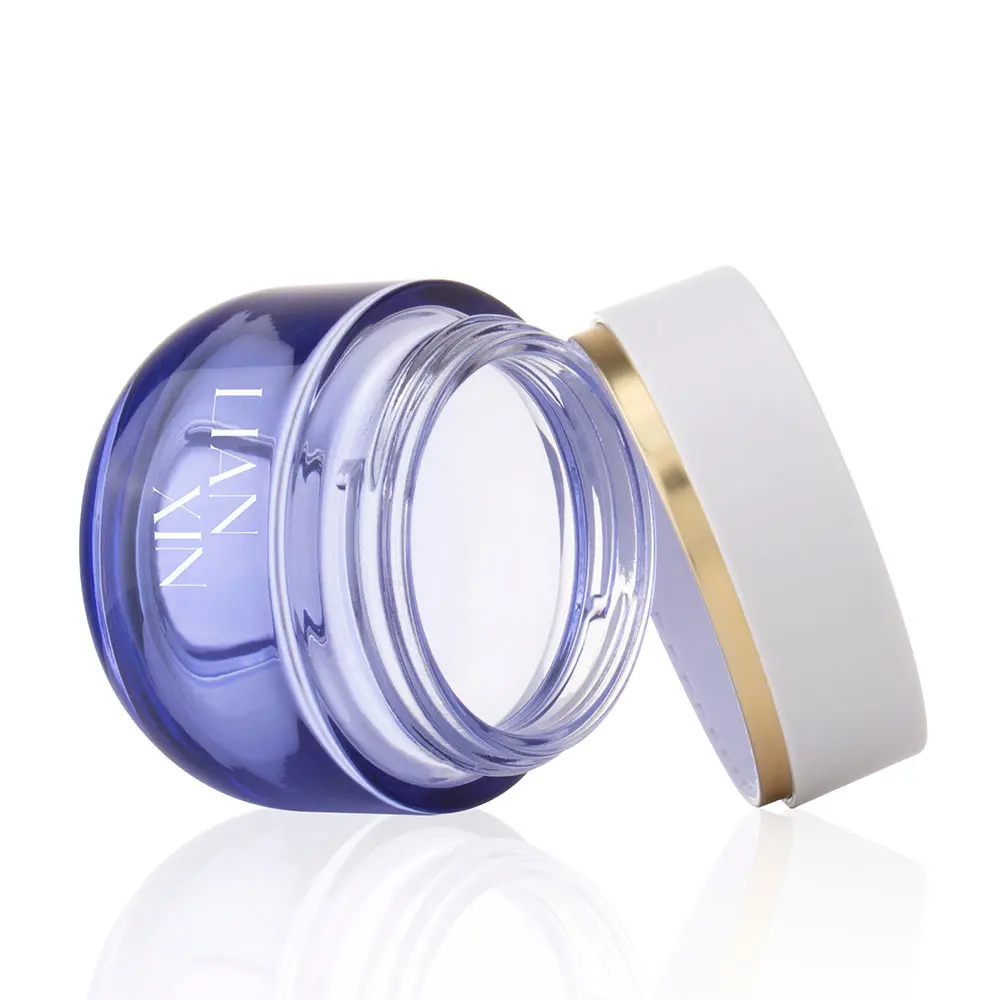Custom Coloured Glass Cosmetic Jars