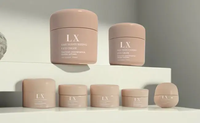 different shape cosmetic jar