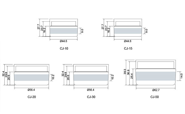 size for cosmetic jars