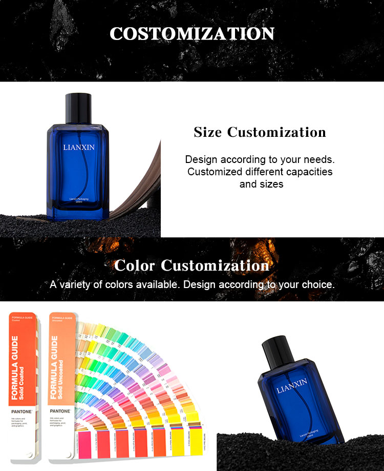 cologne blue square bottle