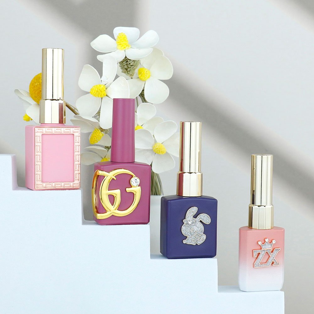 fancy nail polish bottles with gold cap