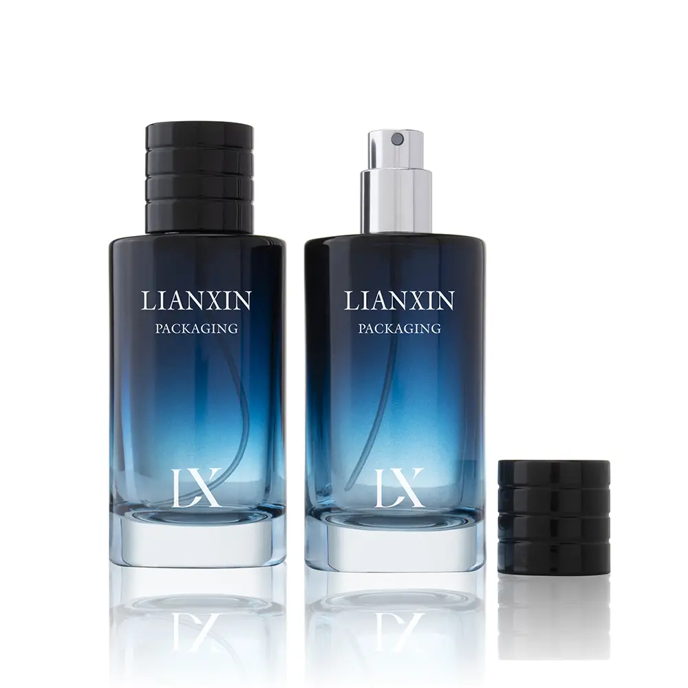 Blue Round Perfume Bottle
