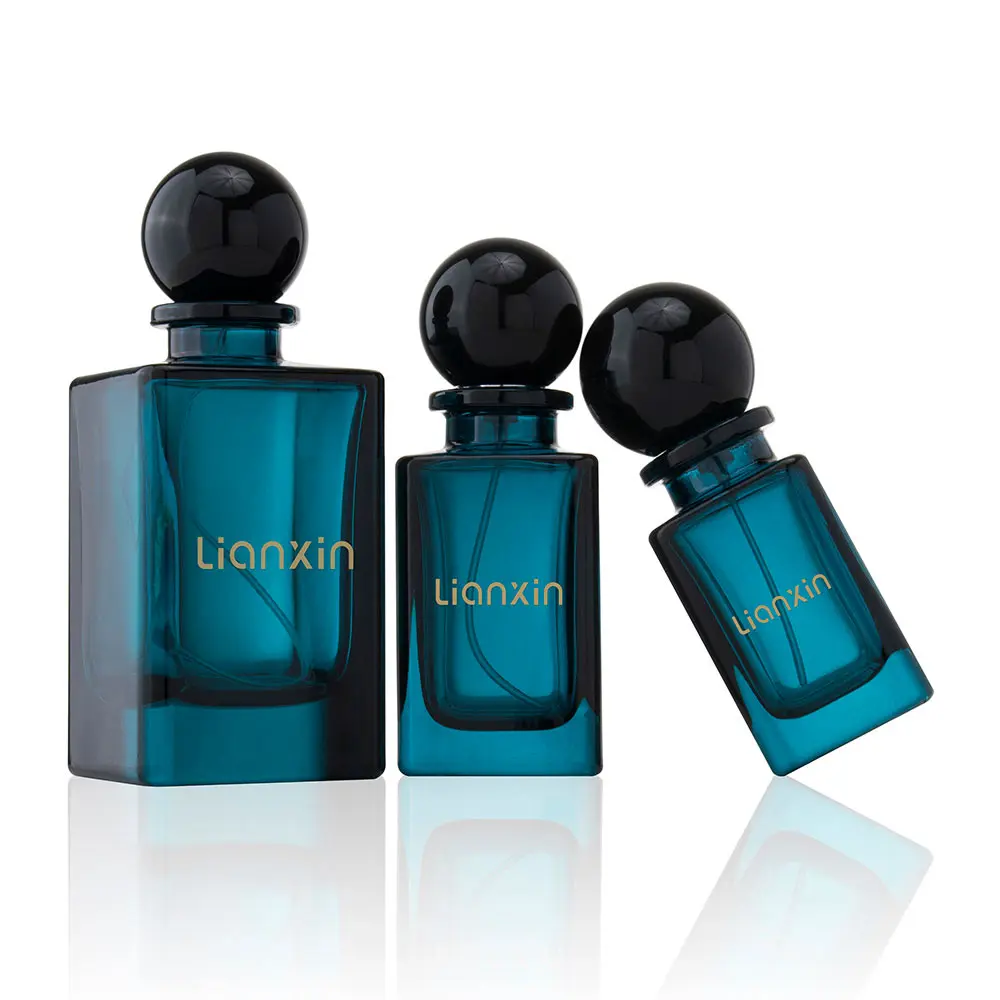 Blue Rectangular Perfume Bottle