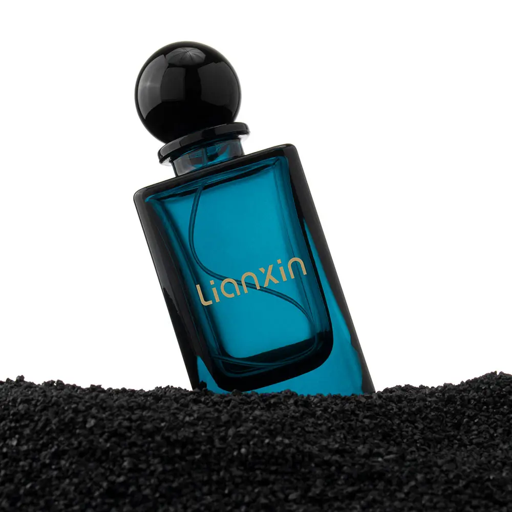 Blue Rectangular Perfume Bottle