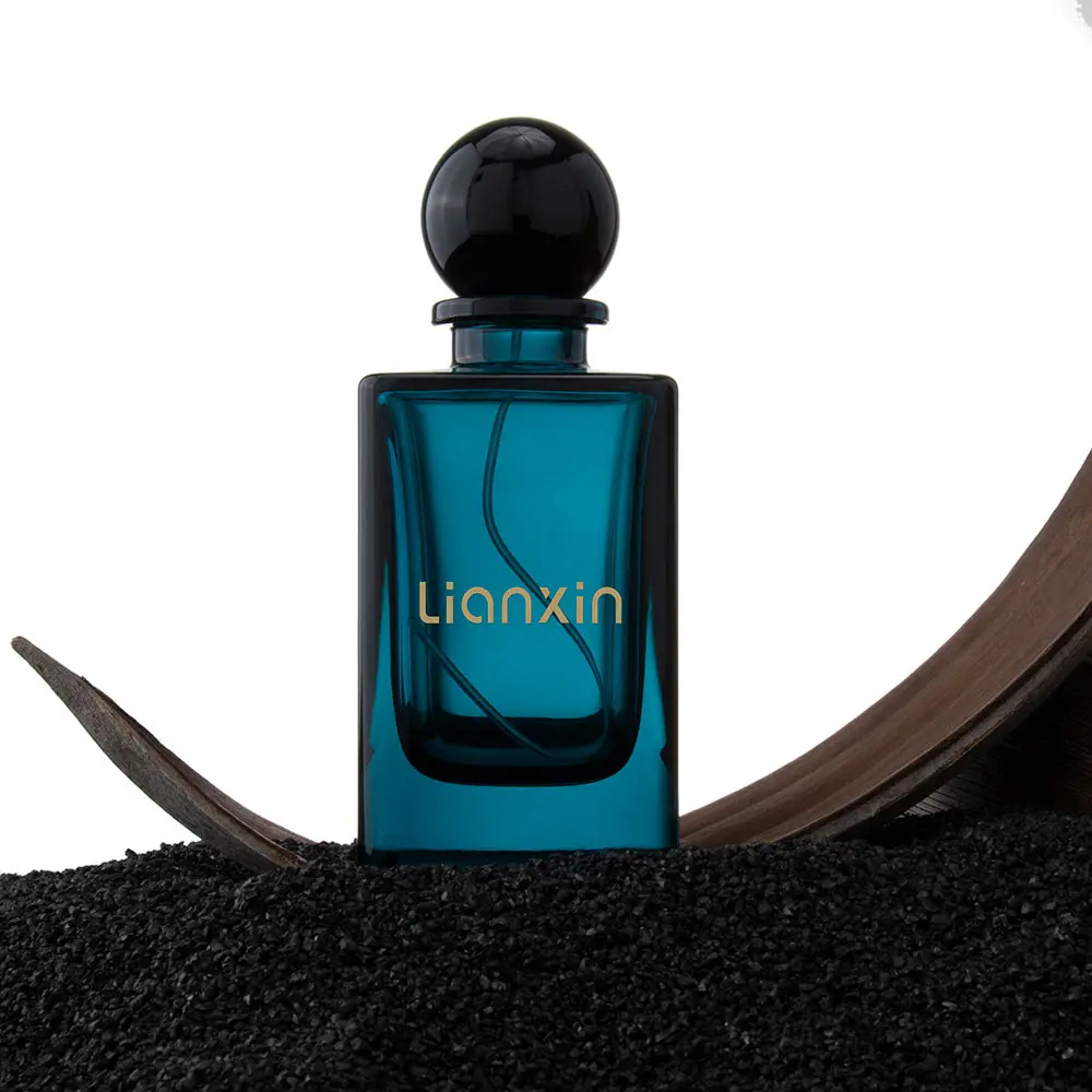 Blue Rectangular Perfume Bottle