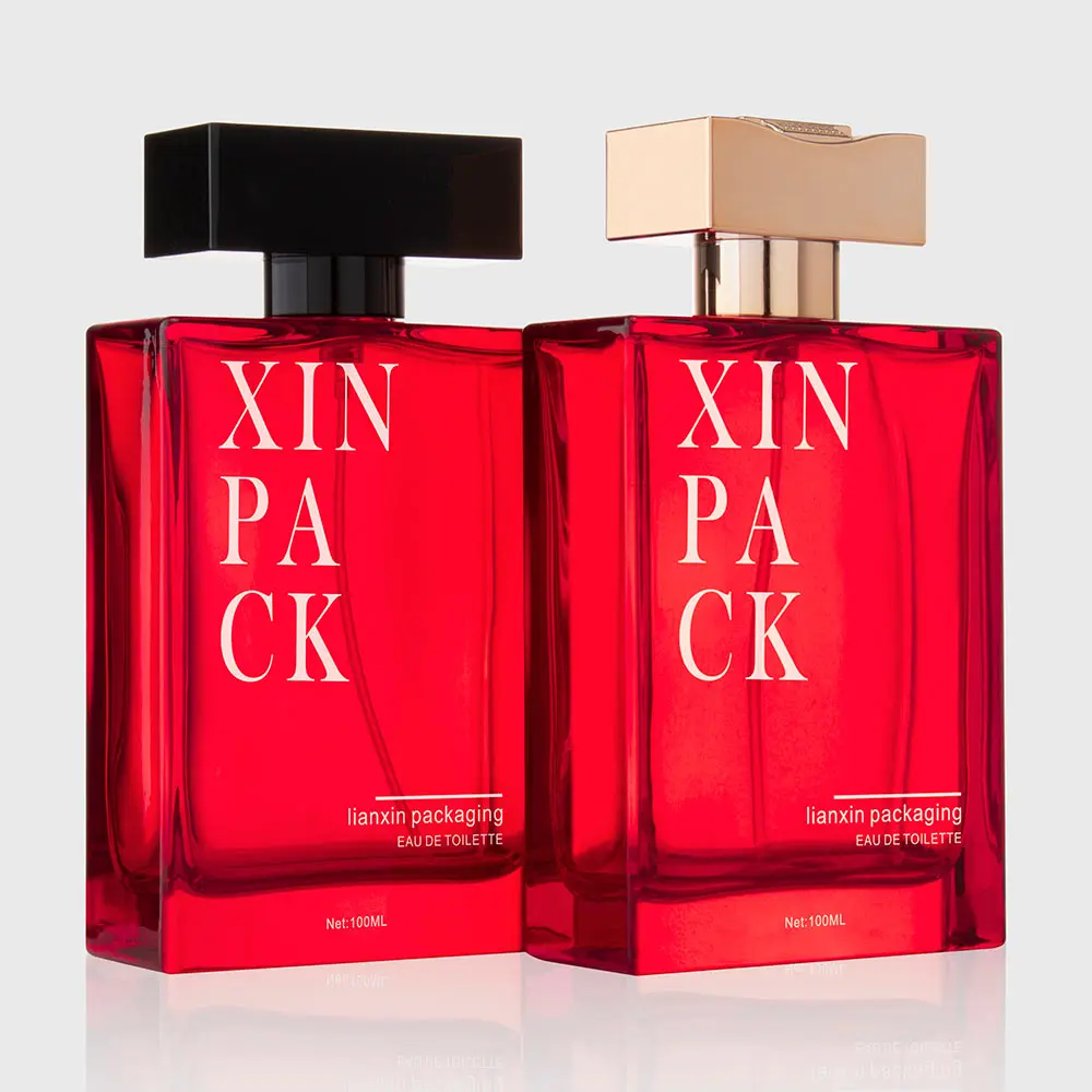 Rectangle Men’s Cologne Red Bottle
