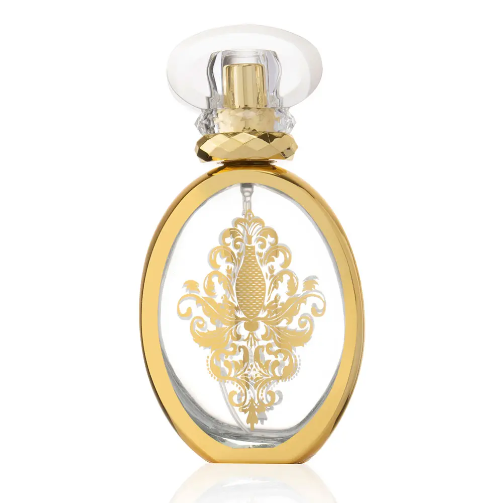 Gold Oval Shaped Perfume Bottle