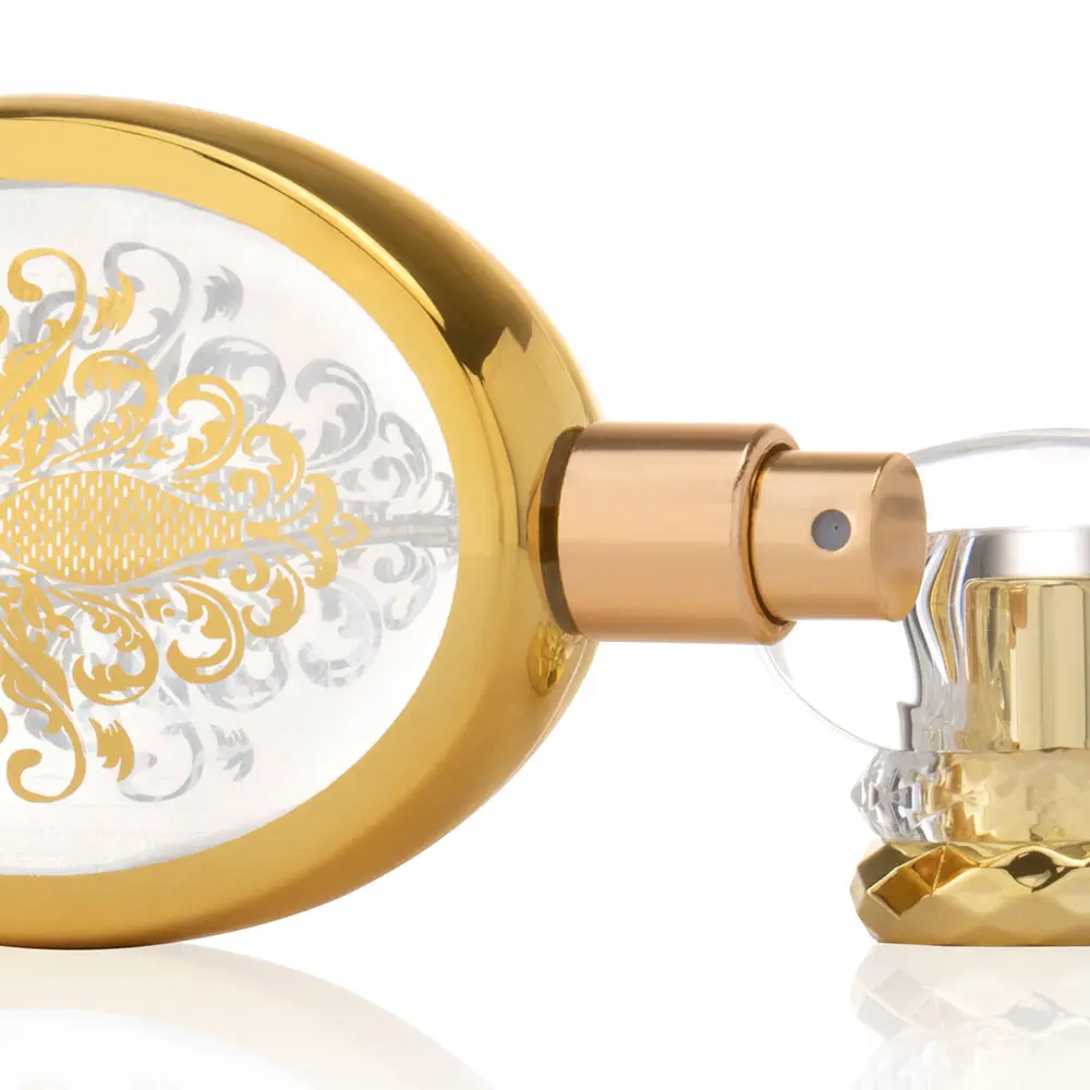 Gold Oval Shaped Perfume Bottle