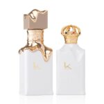 Perfume White Bottle Gold Top - 1