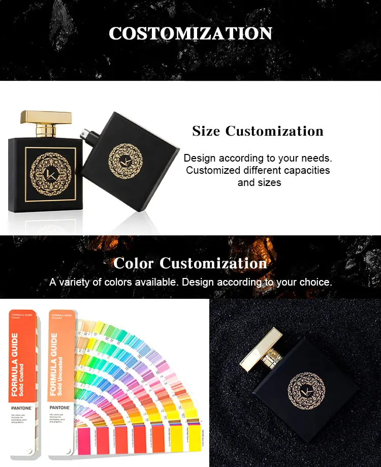 Men's Cologne Black Square Bottle