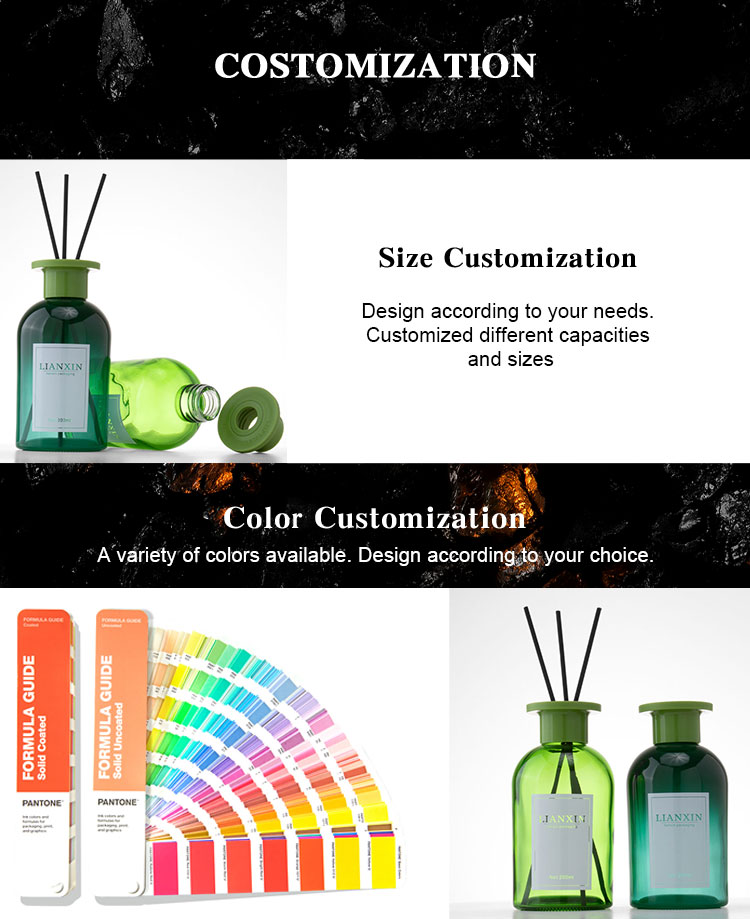 green 200ml reed diffuser bottle