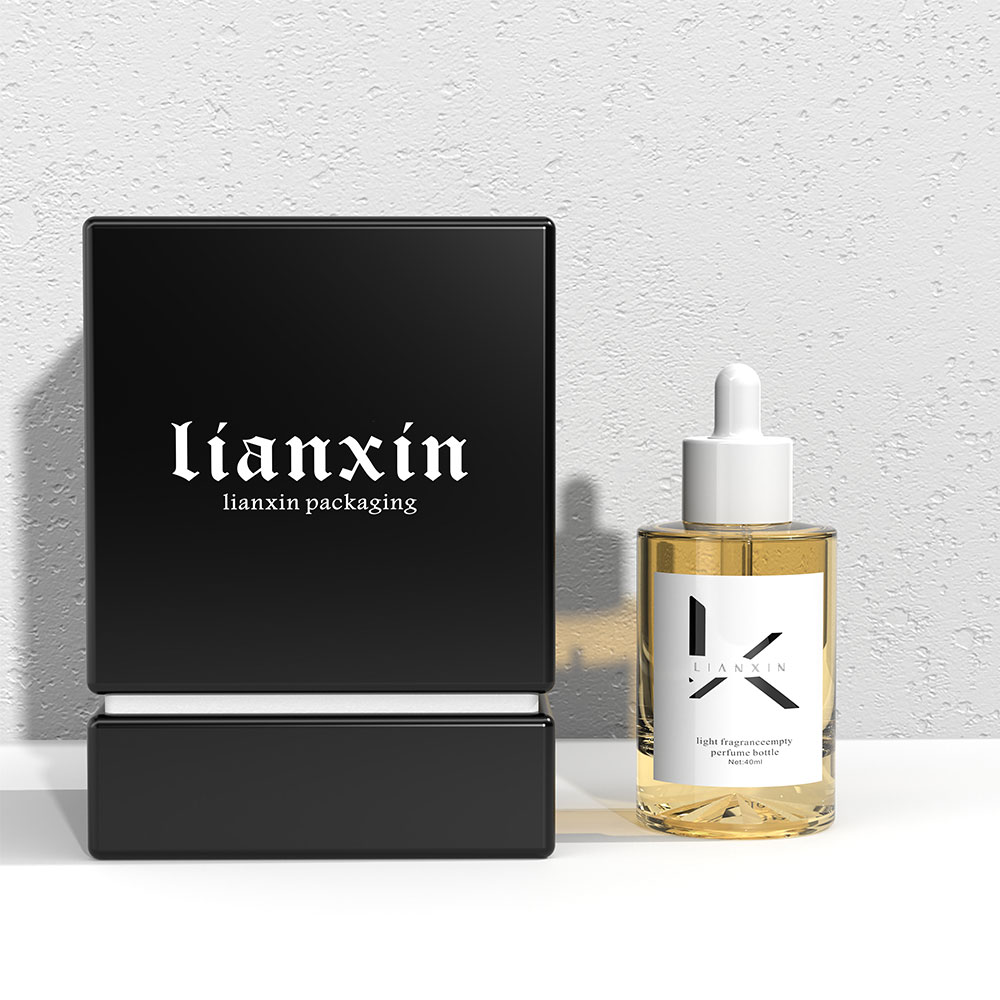 40ml glass bottles with dropper and box packaging