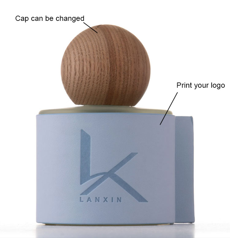 Leather diffuser bottle custom details
