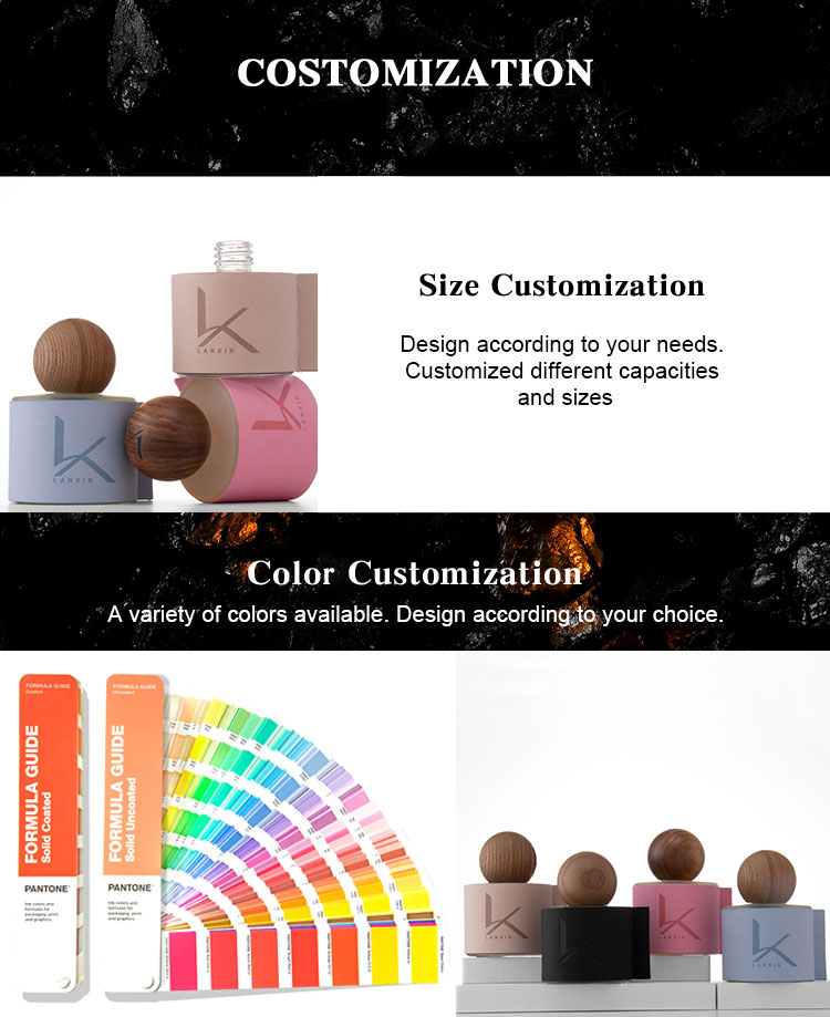 Leather diffuser bottle custom details