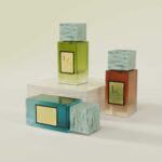 Rectangle Fancy Perfume Bottles With Stone Cap - 1