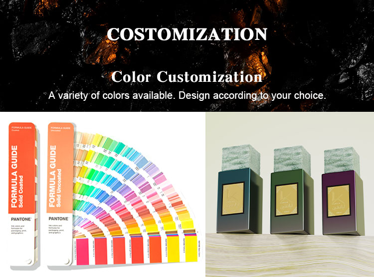 Rectangle Fancy Perfume Bottles With Stone Cap Custom