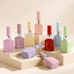Luxury 15ml Square Nail Polish Glass Bottles with Brushes - 1