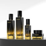 Luxury Square Glass Cosmetic Bottle & Cream Jar Set 40ml 100ml 120ml 50g - 1