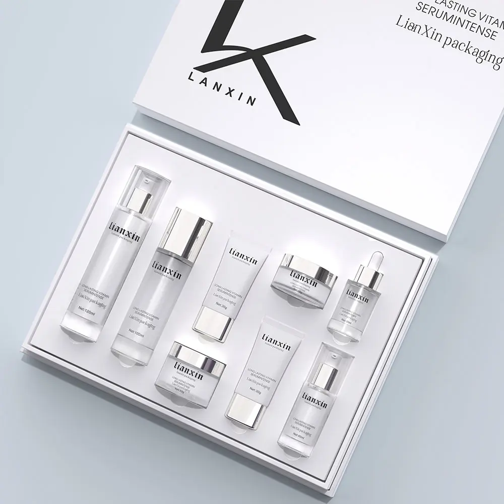 Luxury Gradient Orange Glass Skincare Packaging Set