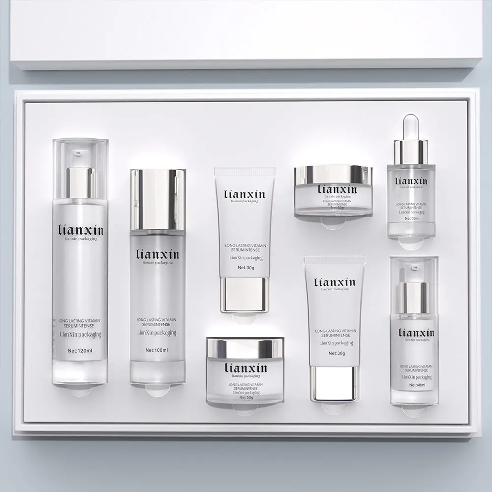 Luxury Gradient Orange Glass Skincare Packaging Set