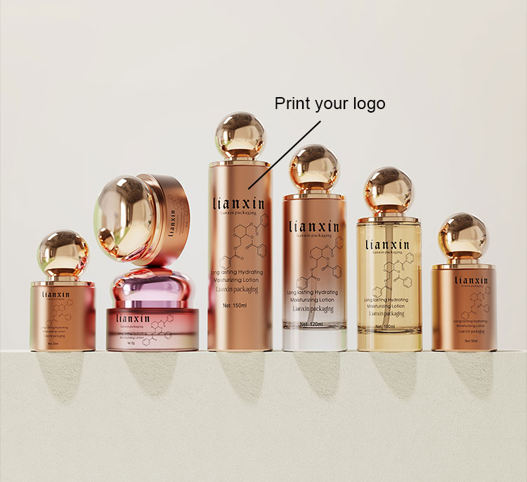 Sphere Cap Glass Cosmetic Bottles Details