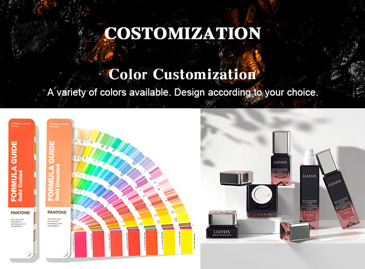 Luxury glass skincare packaging set custom color