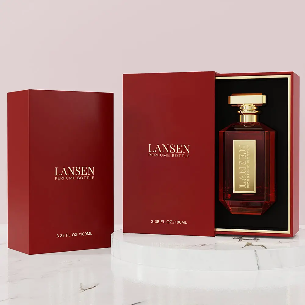 30ml 50ml 100ml Luxury Black Glass Perfume Bottle With Box Packaging