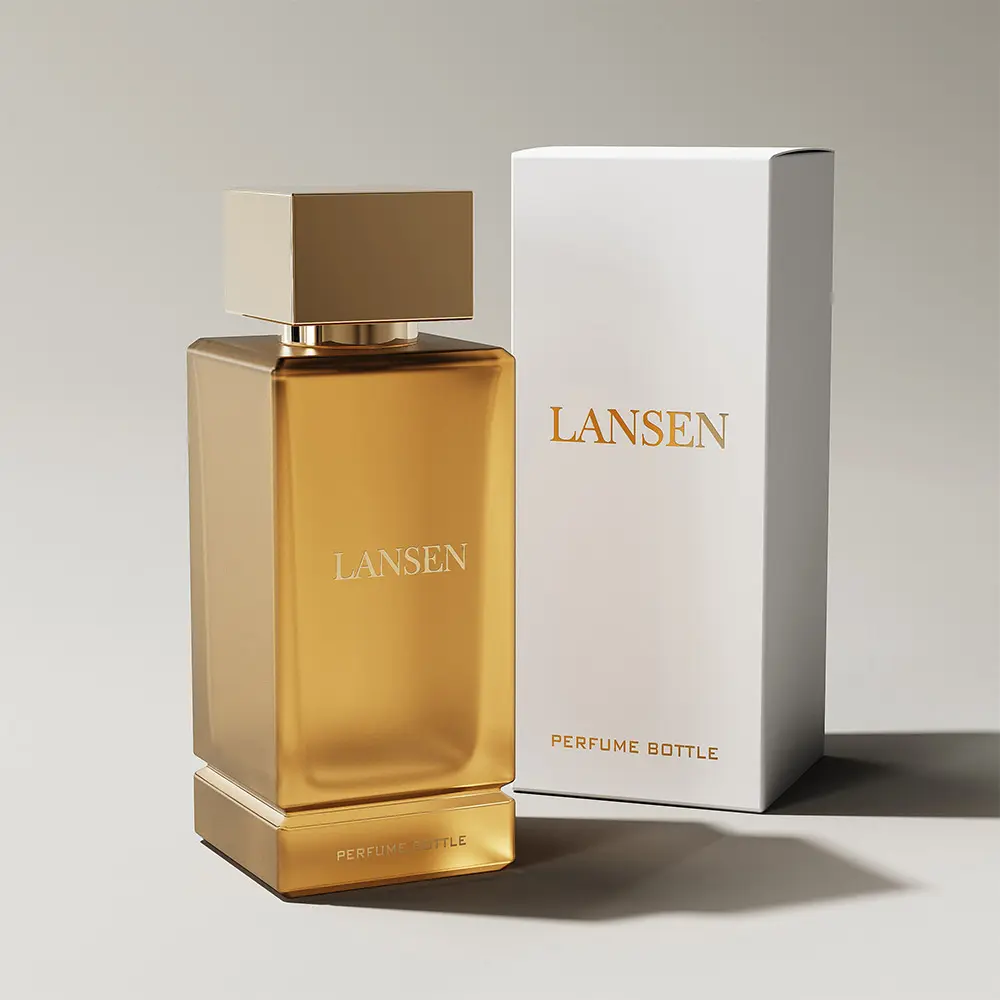 100ml Luxury Square Perfume Bottle With Black Gift Box
