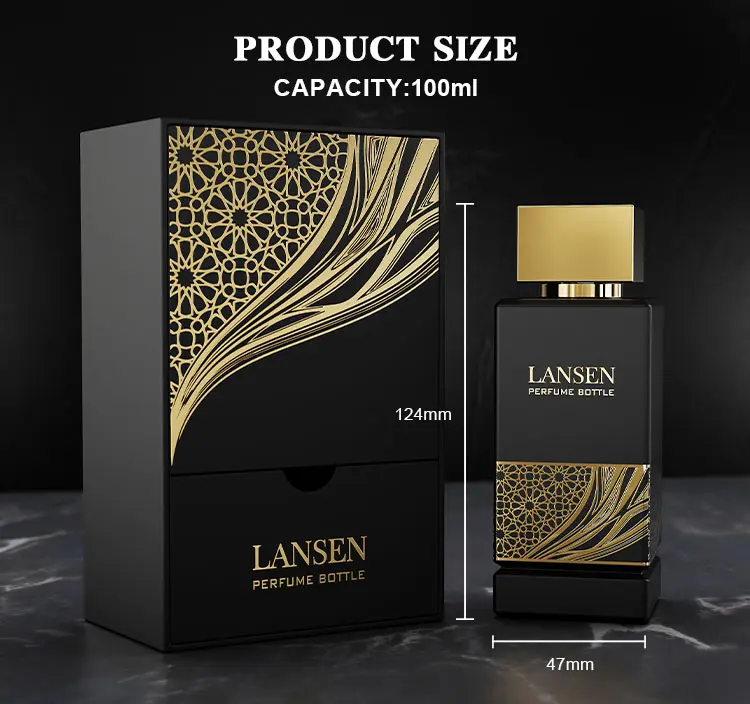 100ml square luxury perfume bottle size